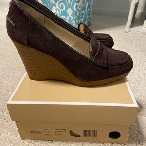 Michael Kors Suede wedge loafer